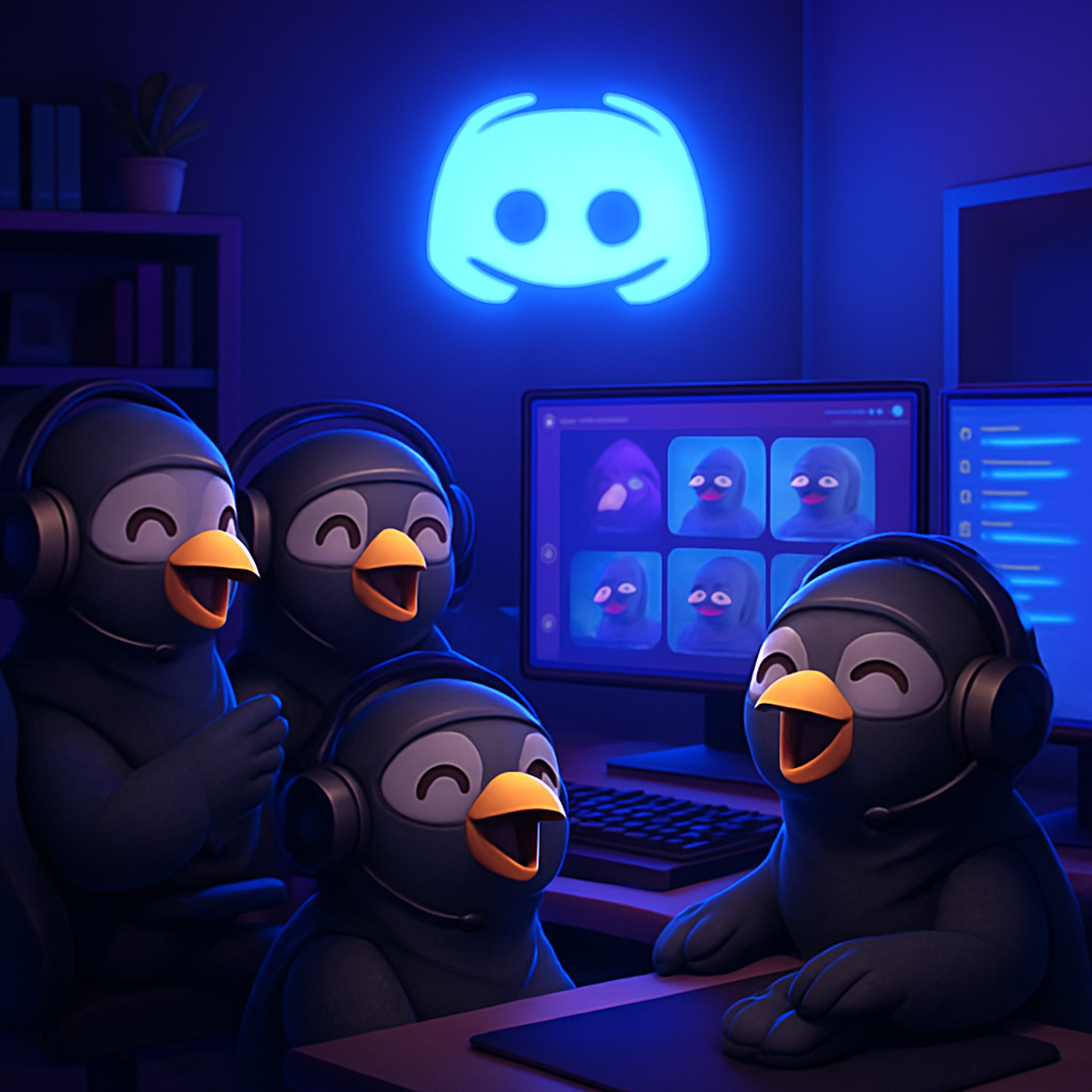 Pombos ninjas em uma call noturna